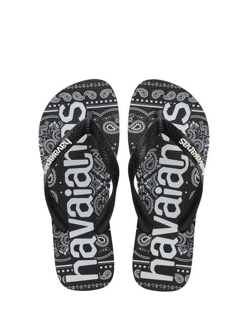 HAVAIANAS TOP LOGOMANIA FASHION Infradito in gomma NERO - Scarpe Unisex