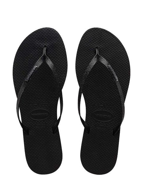 HAVAIANAS YOU GLITTER Infradito NERO - Scarpe Donna