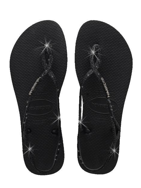 HAVAIANAS LUNA SPARKLE Infradito con glitter NERO - Scarpe Donna