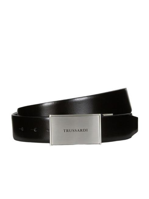 TRUSSARDI DOUBLE Cintura in pelle reversibile NERO - Cinture