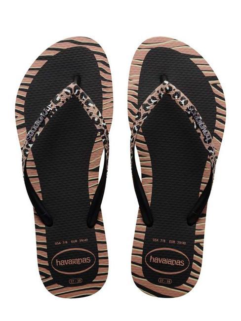 HAVAIANAS SLIM ANIMALS Infradito NERO - Scarpe Donna