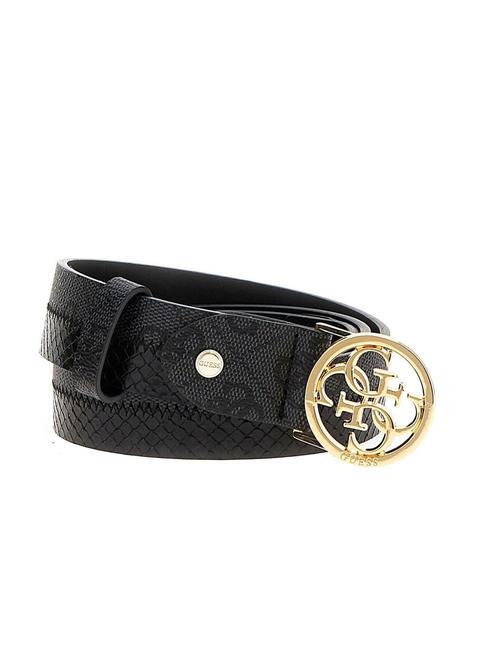 GUESS AJIONA Cintura accorciabile black python - Cinture