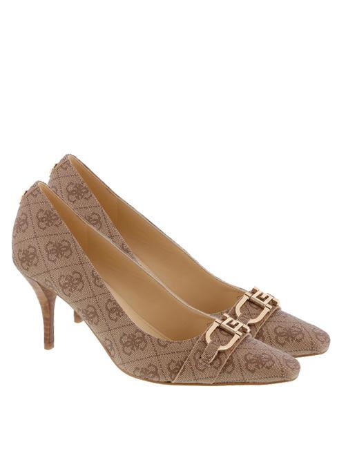 GUESS SILOW3 Décolleté Beige/Brown - Scarpe Donna