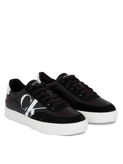 CALVIN KLEIN CK JEANS CLASSIC Cupsole Sneakers in pelle black/bright white - Scarpe Uomo