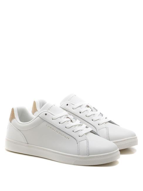 TOMMY HILFIGER ESSENTIAL CUPSOLE Sneakers in pelle ecru - Scarpe Donna