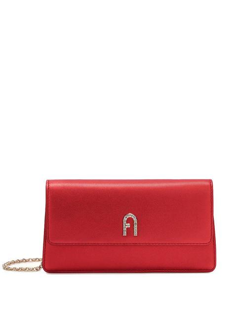 FURLA DIAMANTE Mini bag a trapezio rosso veneziano - Borse Donna