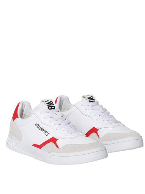 BIKKEMBERGS BASKET Sneakers in pelle ghiaccio/rosso - Scarpe Uomo