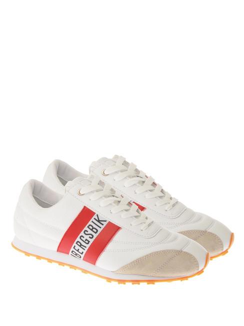 BIKKEMBERGS SOCCER Sneakers in pelle bianco/rosso - Scarpe Uomo