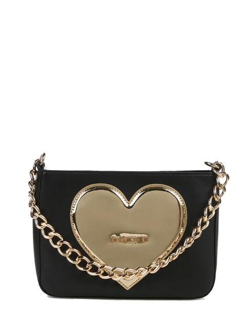 LOVE MOSCHINO GOLDEN HEART Borsa a spalla con tracolla Nero - Borse Donna