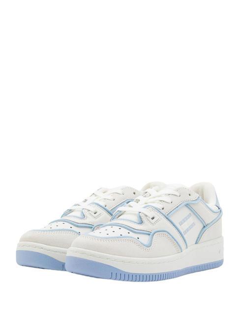 TOMMY HILFIGER TOMMY JEANS Retro Basket Sneakers ecru / breezy blue - Scarpe Donna