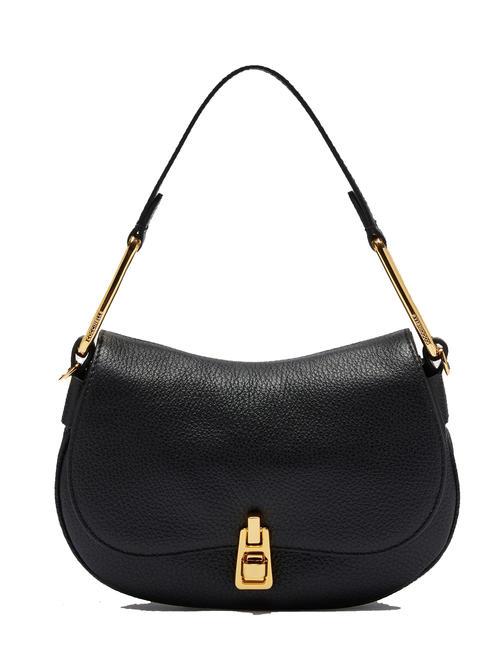 COCCINELLE MAGIE SOFT Borsa a spalla in pelle con tracolla Nero - Borse Donna