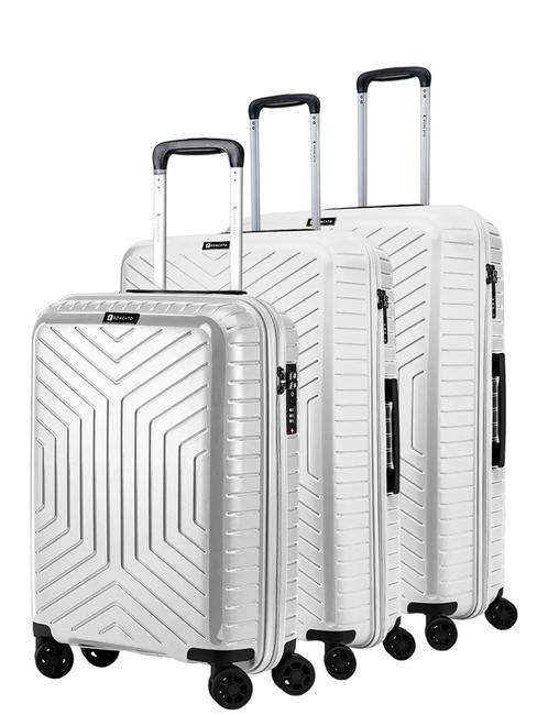 R RONCATO HEXA Set 3 trolley:cabin+medio+grande bianco - Set Trolley