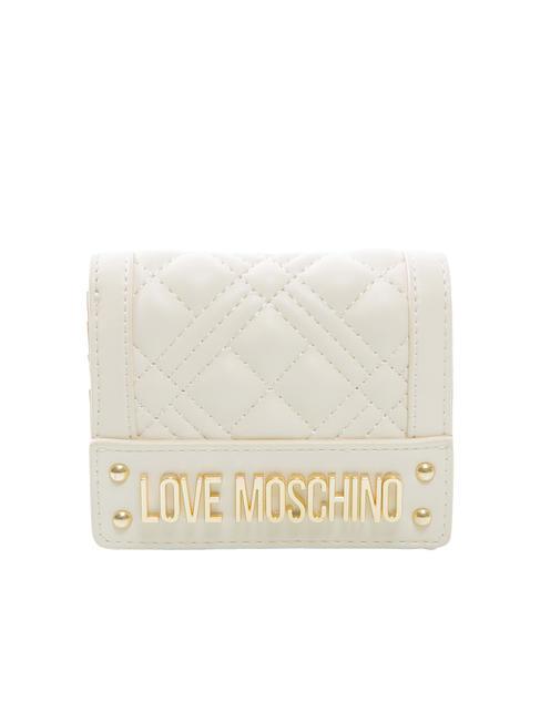 LOVE MOSCHINO QUILTED  Portafoglio Small avorio - Portafogli Donna