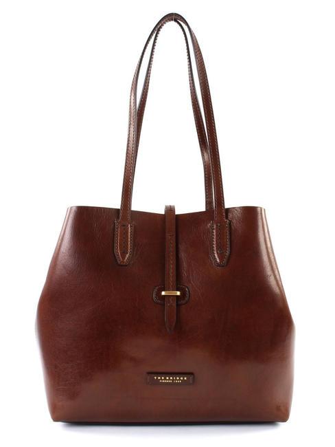 THE BRIDGE DALSTON Shopping bag in pelle con bustina MARRONE - Borse Donna