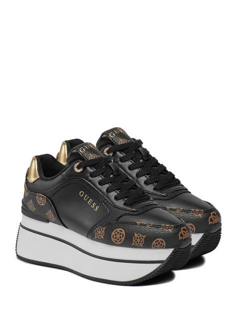 GUESS CAMRIO4 Sneakers BLACK BROWN - Scarpe Donna