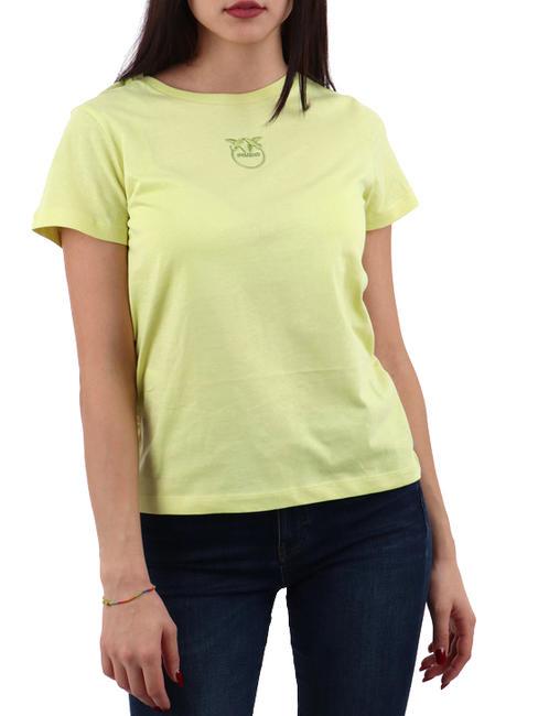 PINKO BUSSOLOTTO T-shirt ricamo love birds cicoria indivia - T-shirt e Top Donna