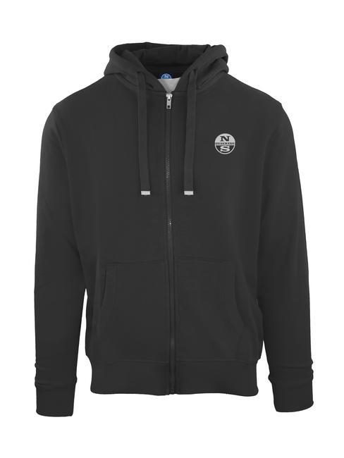 NORTH SAILS N|S EXPLORERS Felpa full zip con cappuccio nero - Felpe Uomo