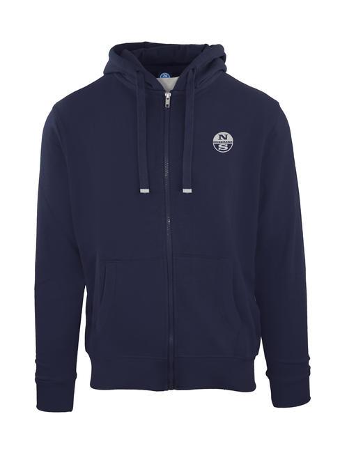 NORTH SAILS N|S EXPLORERS Felpa full zip con cappuccio blue navy - Felpe Uomo