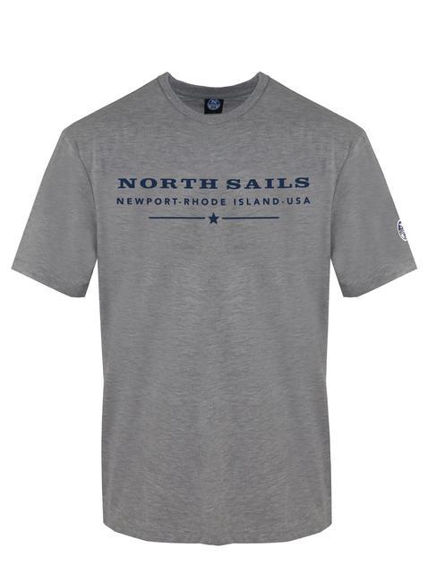 NORTH SAILS NEWPORT - RHODE ISLAND T-shirt in cotone grigio - T-shirt Uomo