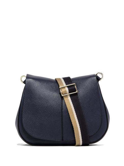 GIANNI CHIARINI HELENA ROUND Borsa in pelle con doppia tracolla BLU NAVY - Borse Donna