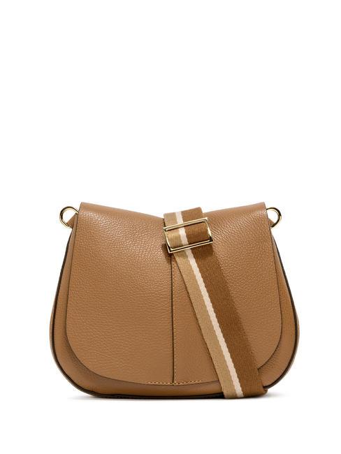 GIANNI CHIARINI HELENA ROUND Borsa in pelle con doppia tracolla nature - Borse Donna