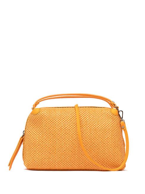 GIANNI CHIARINI ALIFA Borsa paglia intrecciata con tracolla flame orange - Borse Donna