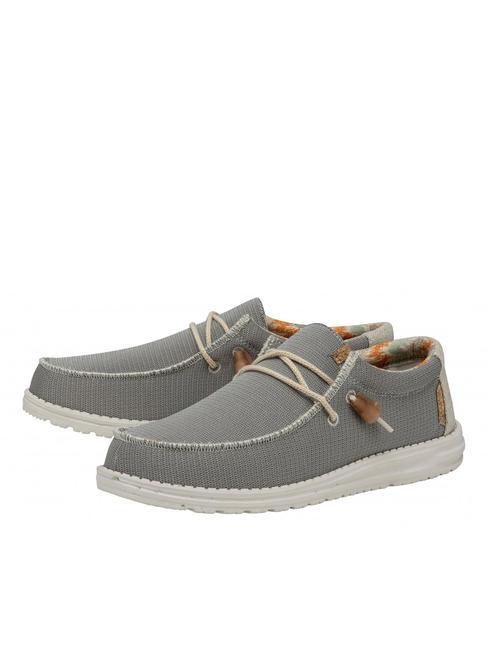 HEY DUDE WALLY KNIT Scarpa easy on in tessuto a maglie cobblestone - Scarpe Uomo