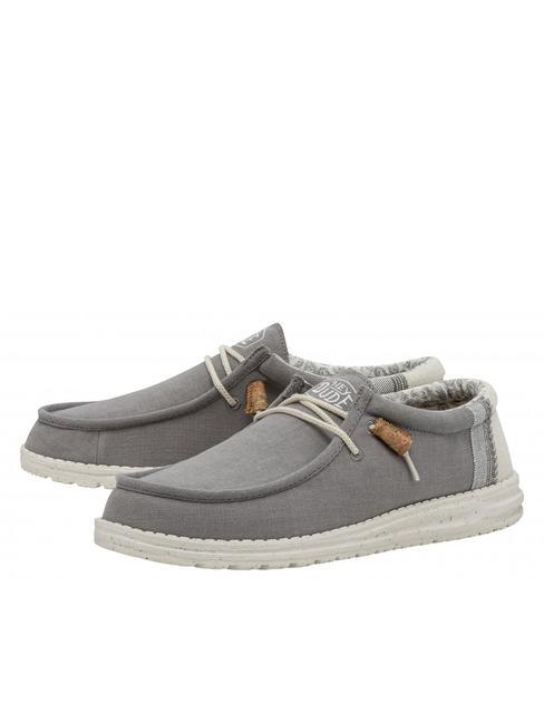 HEY DUDE WALLY BREAK STITCH Scarpa mocassino grey - Scarpe Uomo