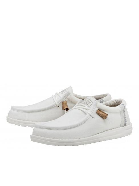 HEY DUDE WALLY BREAK STITCH Scarpa mocassino white - Scarpe Uomo