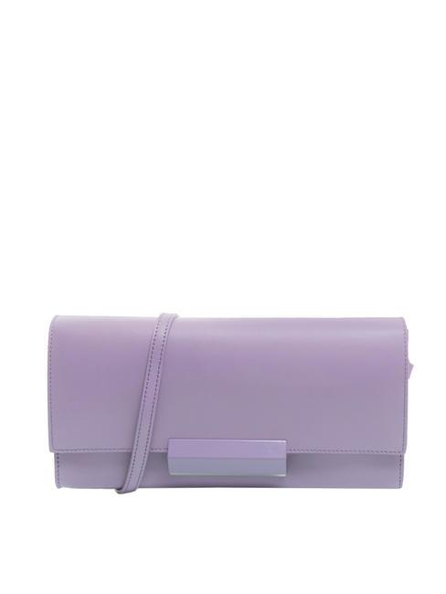 GIANNI CHIARINI LILY Pochette clutch in pelle con tracolla glicine - Borse Donna