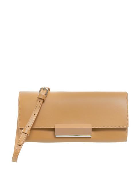 GIANNI CHIARINI LILY Pochette clutch in pelle con tracolla new cuoio - Borse Donna