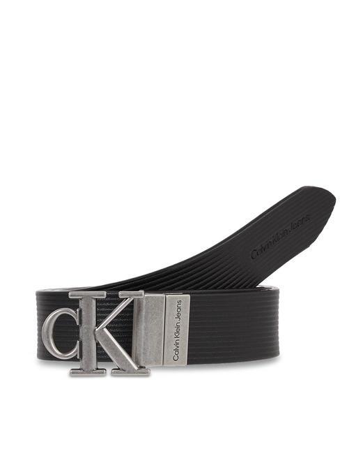 CALVIN KLEIN CK JEANS Round Mono 3.0 Cintura Donna black solid / black texture - Cinture