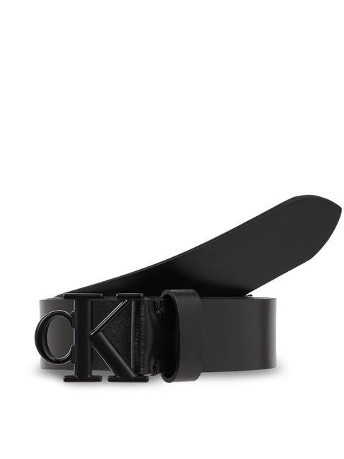 CALVIN KLEIN CK JEANS Round Mono 3.0 Cintura in pelle black - Cinture