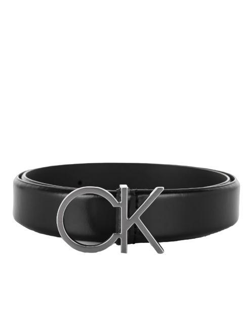 CALVIN KLEIN RE-LOCK CK Logo Cintura in pelle ck black - Cinture