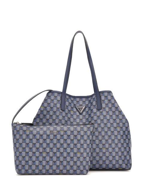 GUESS VIKKY LL Borsa a spalla blue logo - Borse Donna