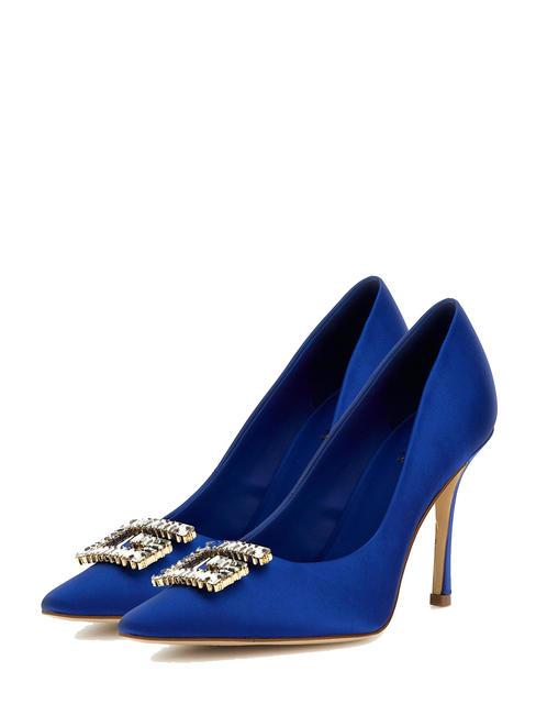 GUESS SCANDEL2 Décolleté gioiello in satin blue - Scarpe Donna