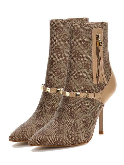 GUESS AYLO3 Stivaletti tronchetti alti Beige/Brown - Scarpe Donna