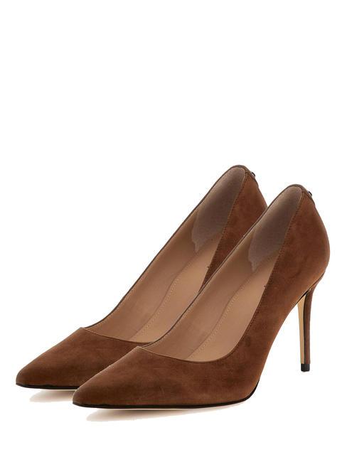 GUESS RICA4 Décolleté alte in pelle suede brown - Scarpe Donna