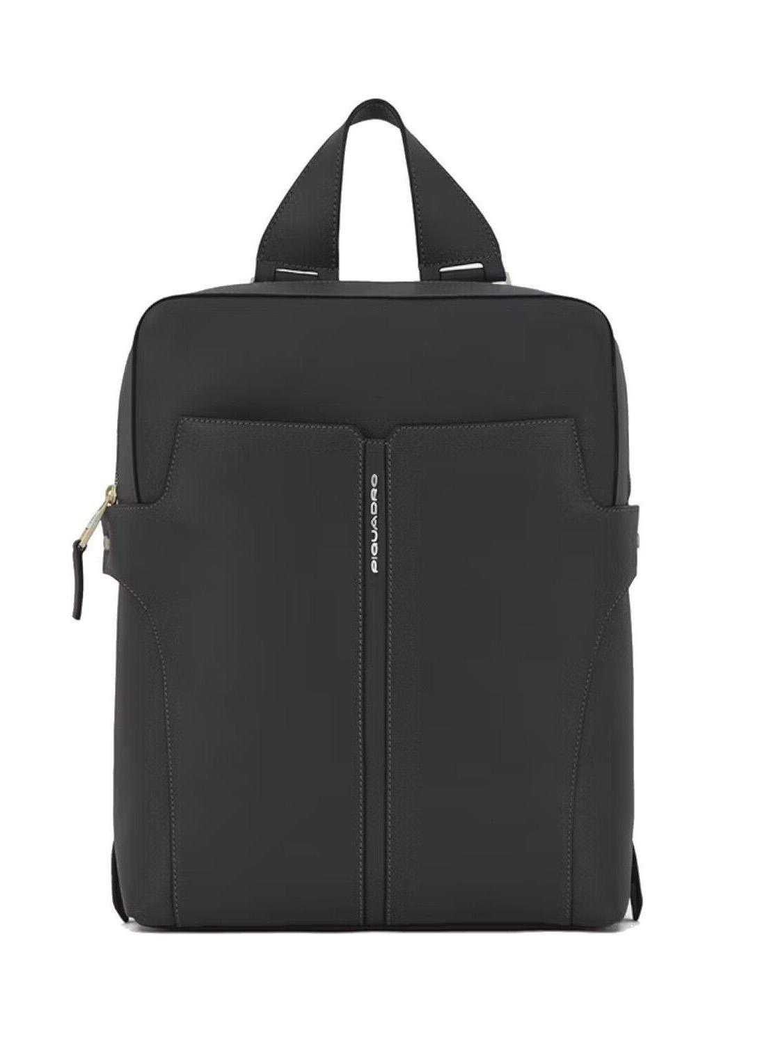 Piquadro Ray Zaino Porta Pc 15, In Pelle Nero - Acquista A Prezzi Outlet!