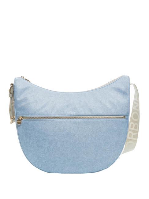 BORBONESE LUNA BAG MEDIUM Sacca a tracolla topazio/grigio chiaro - Borse Donna