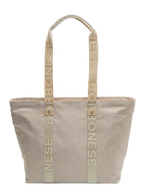 BORBONESE SHOPPER MEDIUM ECO LINE Borsa a spalla sabbia - Borse Donna