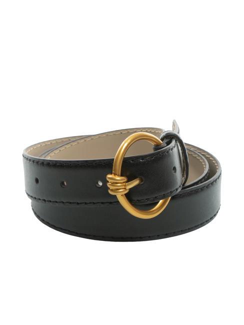 GIANNI CHIARINI ROUND BUCKLE Cintura in pelle nero - Cinture