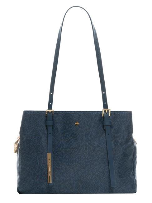 BORBONESE L'ECOLE NYLON Shopper a spalla, con tracolla blu - Borse Donna