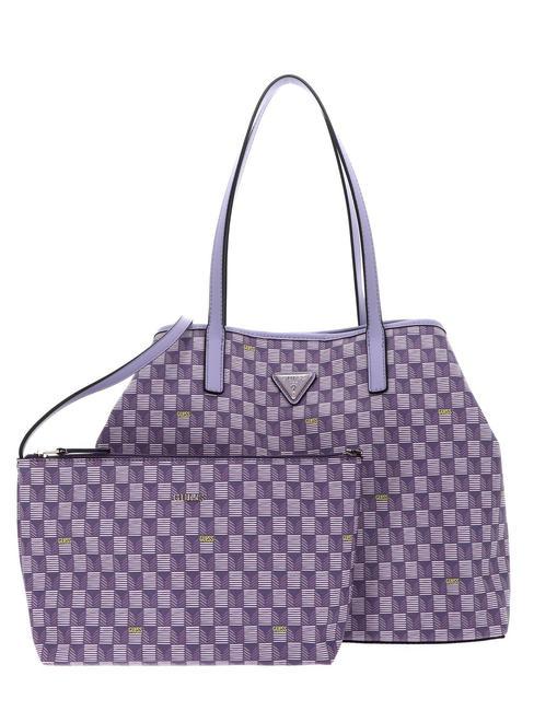 GUESS VIKKY LL Borsa a spalla lilac logo - Borse Donna