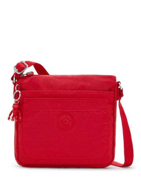 KIPLING SEBASTIAN Borsa a tracolla con tasca red rouge - Borse Donna