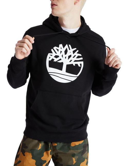 TIMBERLAND TREE LOGO Felpa con cappuccio black/white - Felpe Uomo