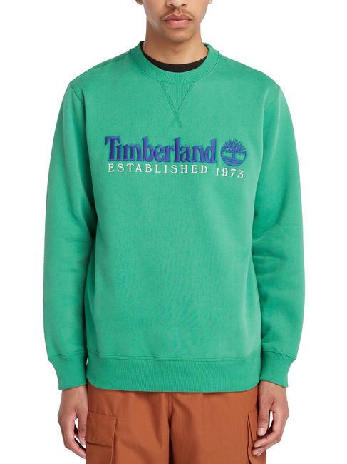 TIMBERLAND ESTABILISHED 1973 Felpa girocollo celtic green wb - Felpe Uomo