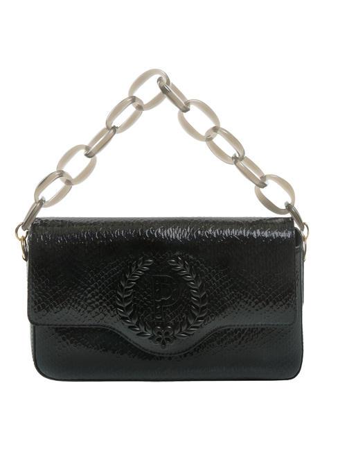 POLLINI CANDY Borsa a tracolla stampa rettile nero - Borse Donna