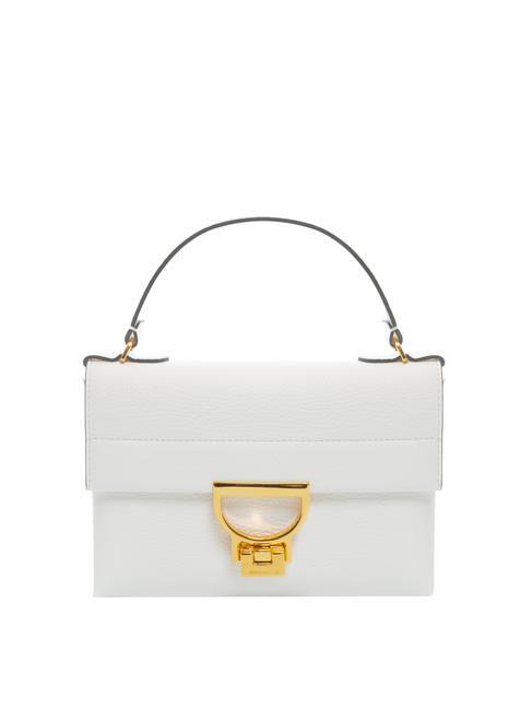 COCCINELLE ARLETTIS Mini bag in pelle martellata brillant white - Borse Donna