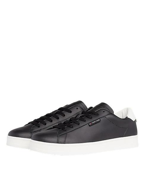 TOMMY HILFIGER TJ LOW CUPSOLE LOW Sneakers in pelle NERO - Scarpe Uomo